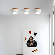 Vintage LED Deckenlampe aus Holz warmweiß dimmbar für Wohnzimmer Schlafzimmer Esszimmer