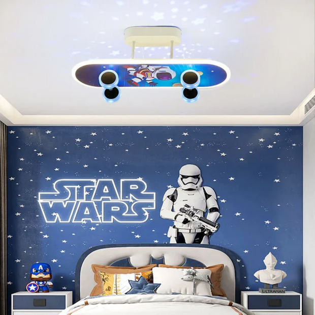 Moderne LED Deckenlampe Schlafzimmer energiesparend warmweiß