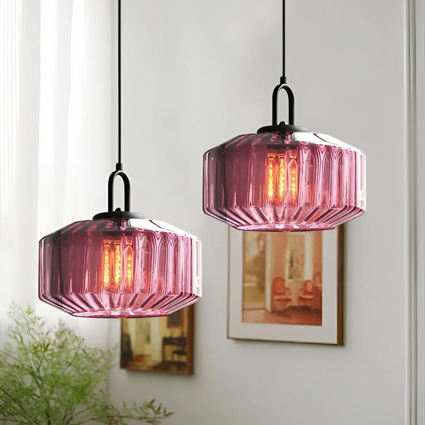 Retro Hängelampe aus Glas warmes Licht für Esszimmer Wohnzimmer Flur
