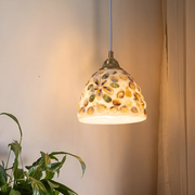 bunte retro hängeleuchte esstisch glas messing warmes licht