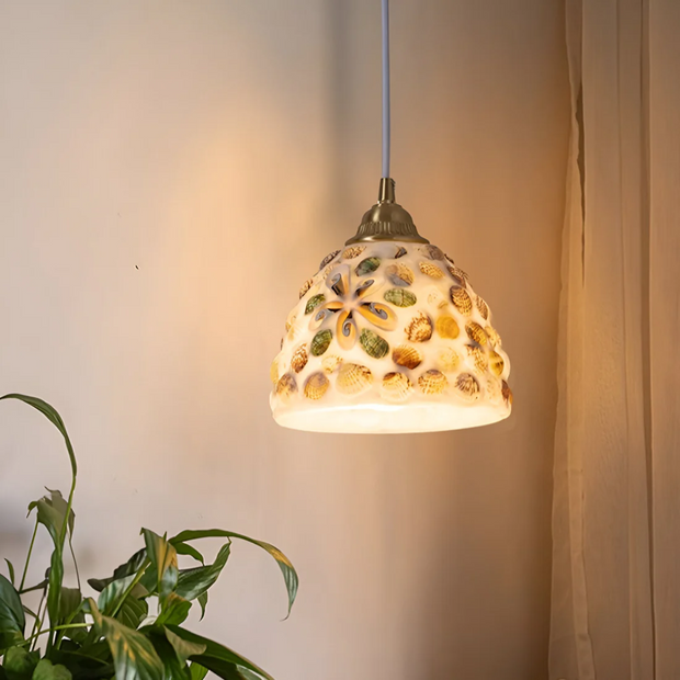 bunte retro hängeleuchte esstisch glas messing warmes licht