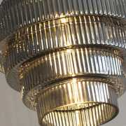 Design Hängelampe Glas Messing Retro Modern für Wohnzimmer Esszimmer
