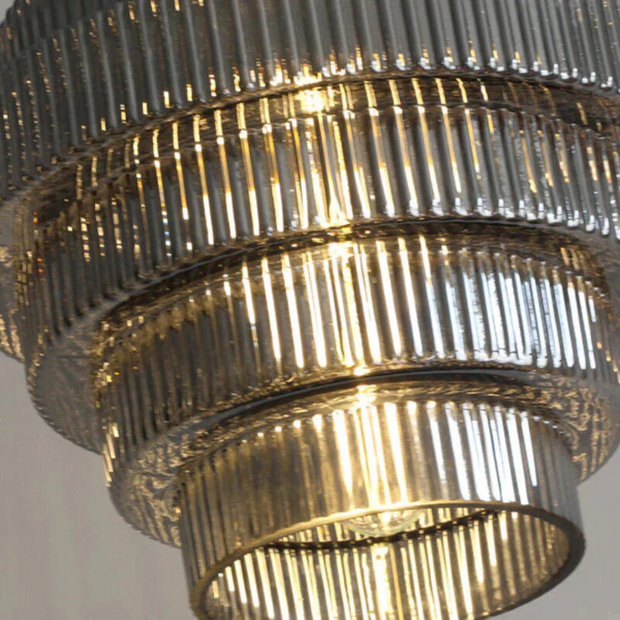 Design Hängelampe Glas Messing Retro Modern für Wohnzimmer Esszimmer