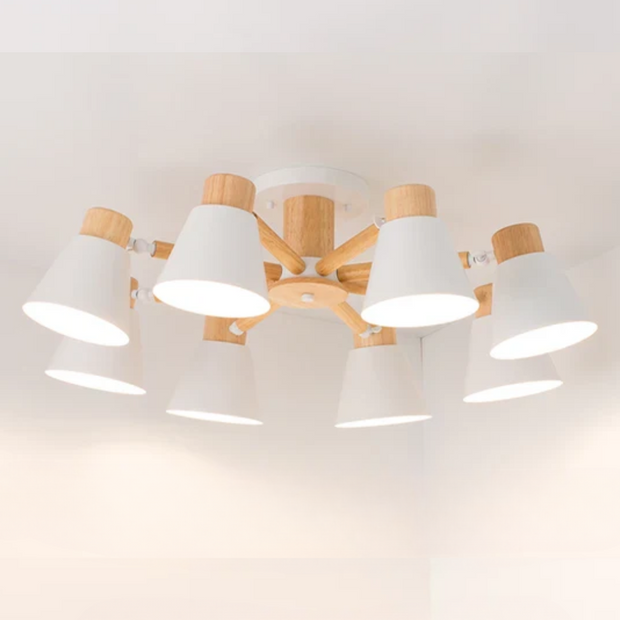 LED Deckenlampe Holz Design für Wohnzimmer und Schlafzimmer