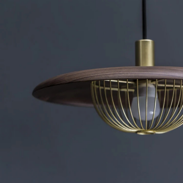 Skandinavische Pendelleuchte Holz Metall Esszimmer Wohnzimmer Modern