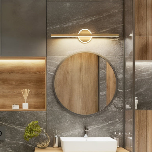 Aurora Lux LED Wandlampe Schwarz Gold Wohnzimmer Schlafzimmer Badezimmer
