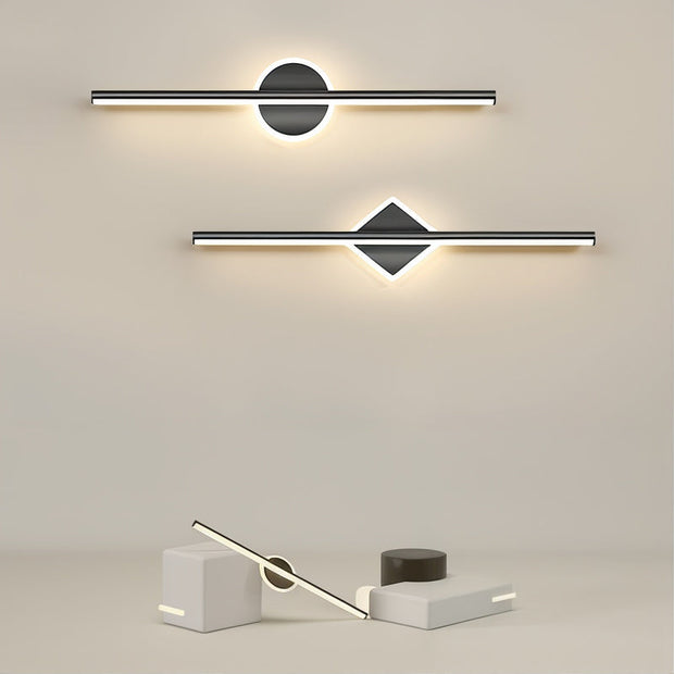 Aurora Lux LED Wandlampe Schwarz Gold Wohnzimmer Schlafzimmer Badezimmer