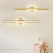 Aurora Lux LED Wandlampe Schwarz Gold Wohnzimmer Schlafzimmer Badezimmer