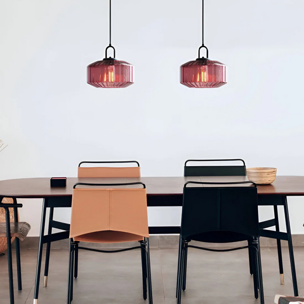 Retro Hängelampe aus Glas warmes Licht für Esszimmer Wohnzimmer Flur