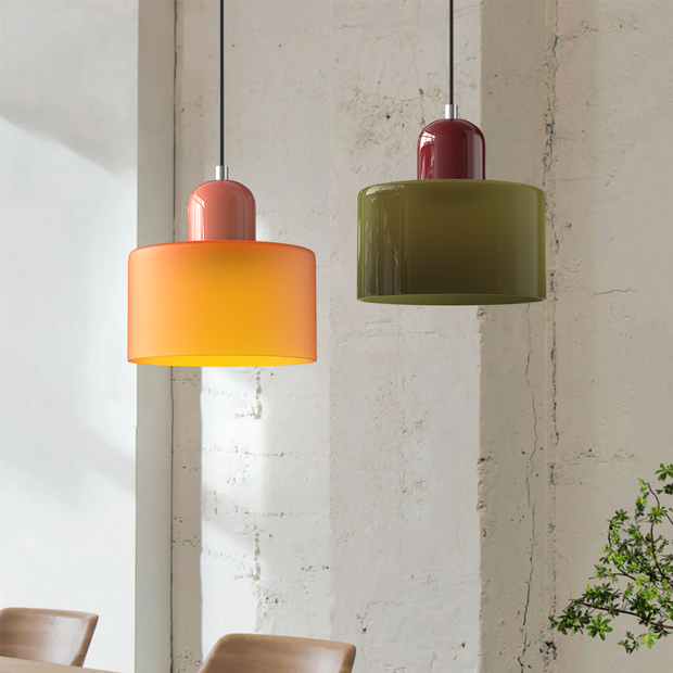 Glas-Pendelleuchte - LED, Glas/Metall, Max 12W, Druckknopfschalter, E27, CE/UL zertifiziert, moderne Eleganz Deckenlampen