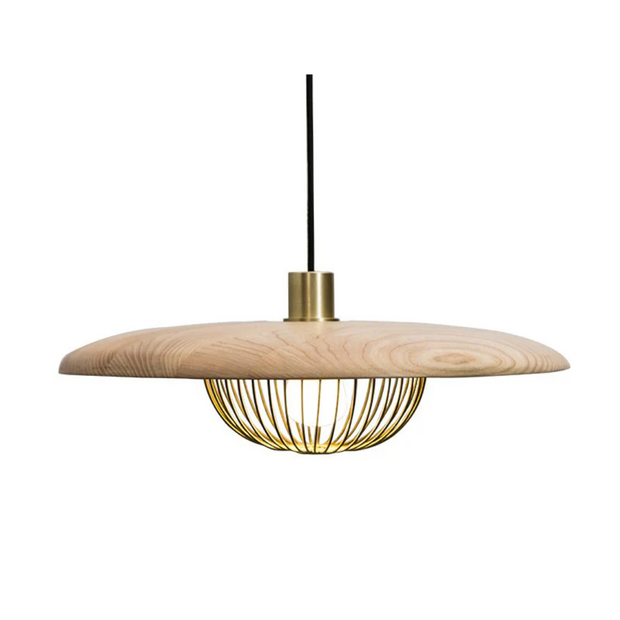 Skandinavische Pendelleuchte Holz Metall Esszimmer Wohnzimmer Modern