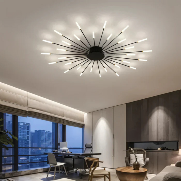 Moderne LED Deckenleuchte Wohnzimmer energiesparend 15m2 LuxHalo