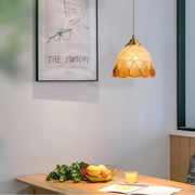 bunte retro hängeleuchte esstisch glas messing warmes licht