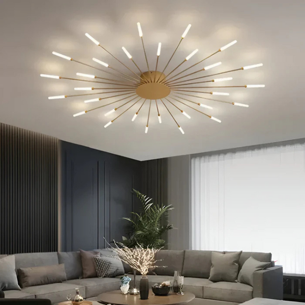Moderne LED Deckenleuchte Wohnzimmer energiesparend 15m2 LuxHalo