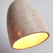 Travertin Pendelleuchte Retro Design aus Naturstein für Esszimmer Wohnzimmer Küche