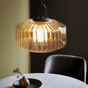 Retro Hängelampe aus Glas warmes Licht für Esszimmer Wohnzimmer Flur