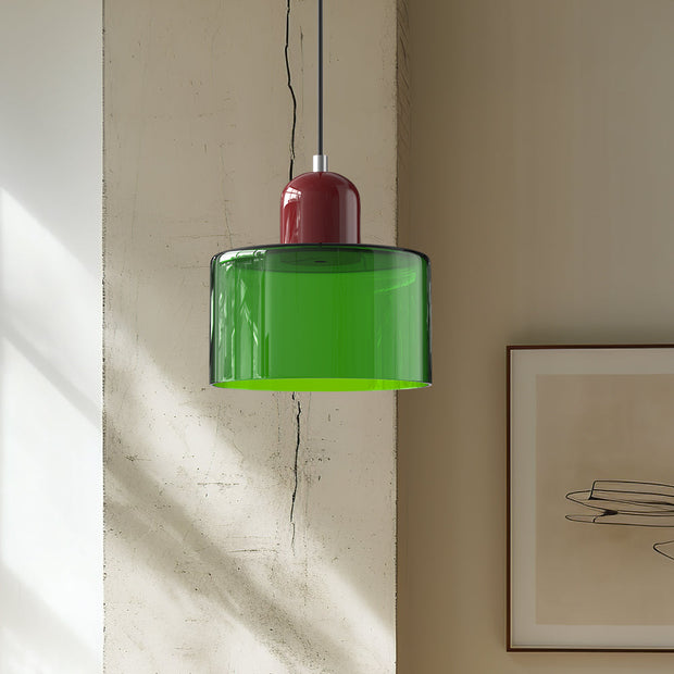 Glas-Pendelleuchte - LED, Glas/Metall, Max 12W, Druckknopfschalter, E27, CE/UL zertifiziert, moderne Eleganz Deckenlampen