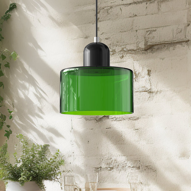 Glas-Pendelleuchte - LED, Glas/Metall, Max 12W, Druckknopfschalter, E27, CE/UL zertifiziert, moderne Eleganz Deckenlampen