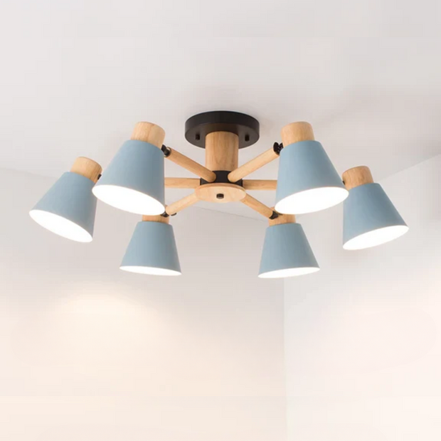 LED Deckenlampe Holz Design für Wohnzimmer und Schlafzimmer