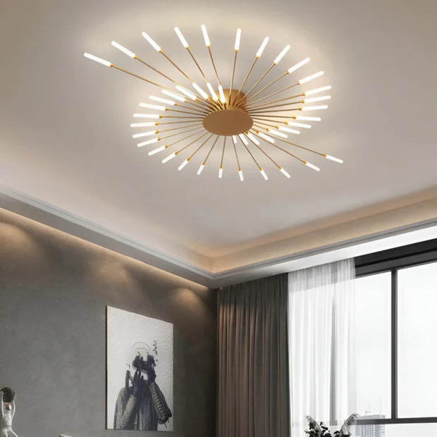 Moderne LED Deckenleuchte Wohnzimmer energiesparend 15m2 LuxHalo