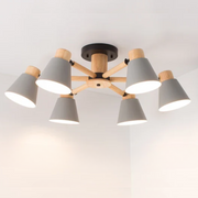 LED Deckenlampe Holz Design für Wohnzimmer und Schlafzimmer