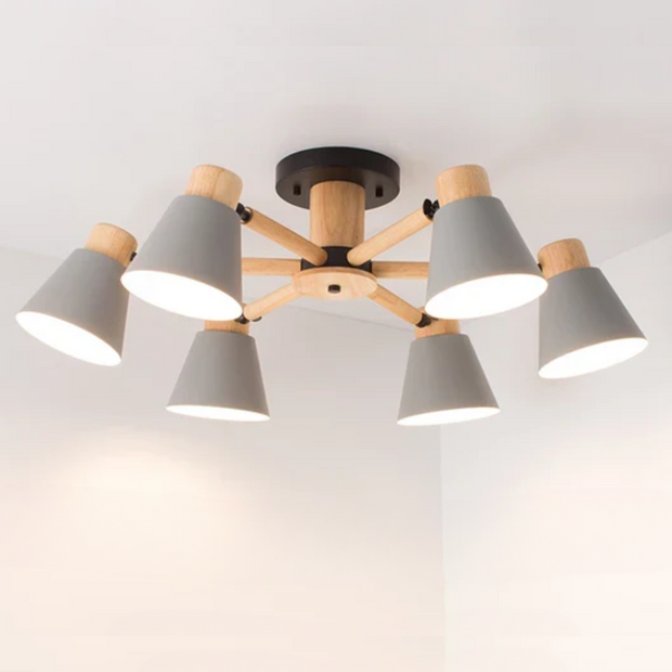 LED Deckenlampe Holz Design für Wohnzimmer und Schlafzimmer