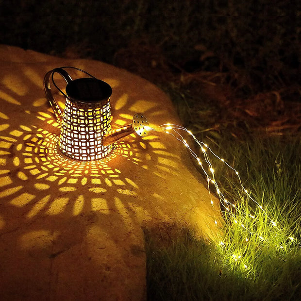 Solar Gartenlampe Gießkanne LED Beleuchtung für außen wetterfest romantisch Deko