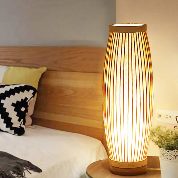 bambus tischlampe zen stil warmes licht orientalische dekoration