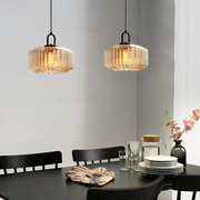 Retro Hängelampe aus Glas warmes Licht für Esszimmer Wohnzimmer Flur