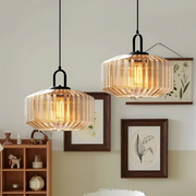 Retro Hängelampe aus Glas warmes Licht für Esszimmer Wohnzimmer Flur
