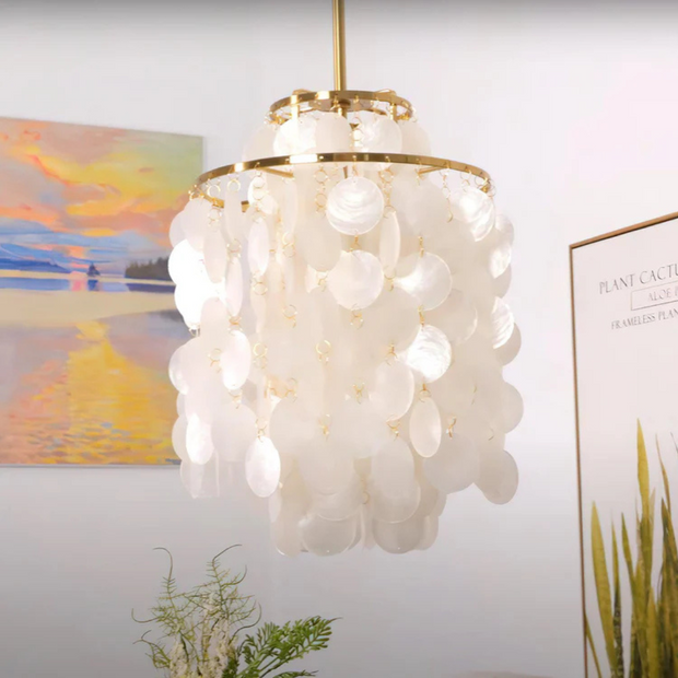 Muschel Hängelampe für Esstisch Wohnzimmer Vintage Look