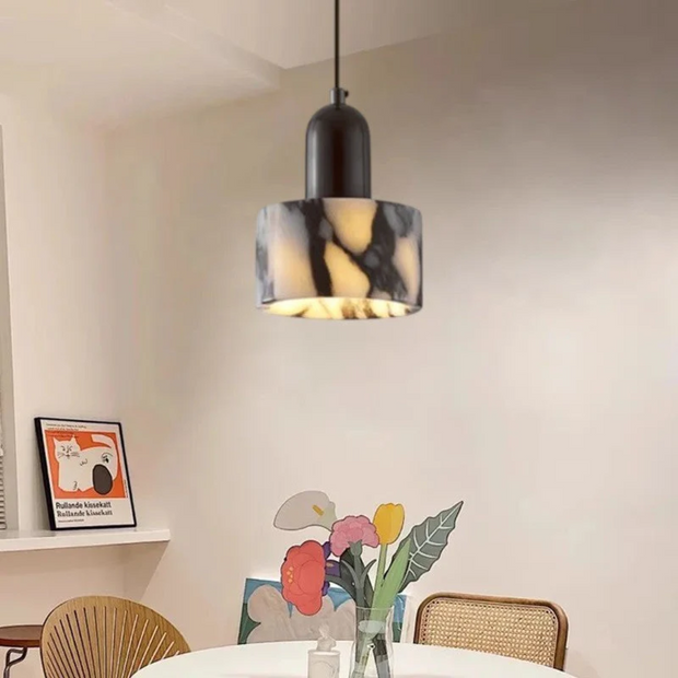 Luxus Pendelleuchte aus schwarzem Marmor für Esszimmer Wohnzimmer Küche