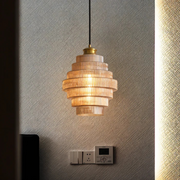 Design Hängelampe Glas Messing Retro Modern für Wohnzimmer Esszimmer