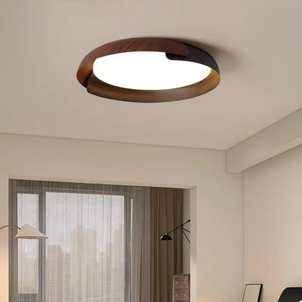 Deckenlampe Holzoptik Schlafzimmer LED warmweiß energieeffizient