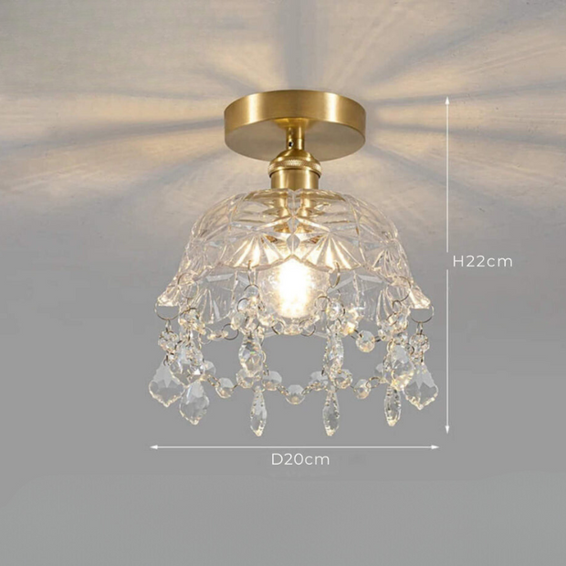 Kristall Deckenleuchte modern LED Schlafzimmer Wohnzimmer Lampe