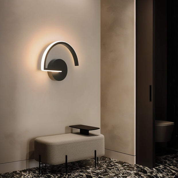 Lichtbogen LED Wandleuchte modern minimalistisch energiesparend für Wohnzimmer Schlafzimmer Flur