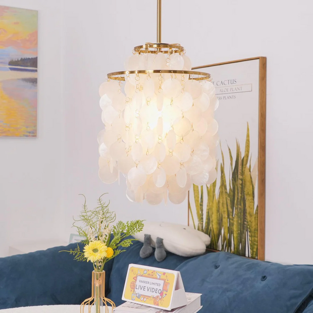 Muschel Hängelampe für Esstisch Wohnzimmer Vintage Look