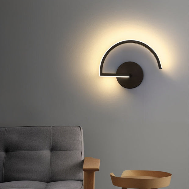 Lichtbogen LED Wandleuchte modern minimalistisch energiesparend für Wohnzimmer Schlafzimmer Flur