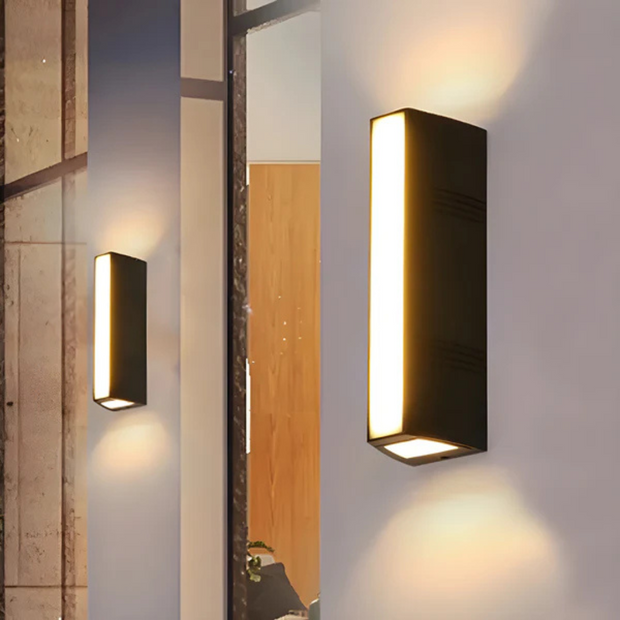 Moderne LED Außenwandleuchte Schwarz Wasserdicht IP65 für Garten Balkon oder Terrasse