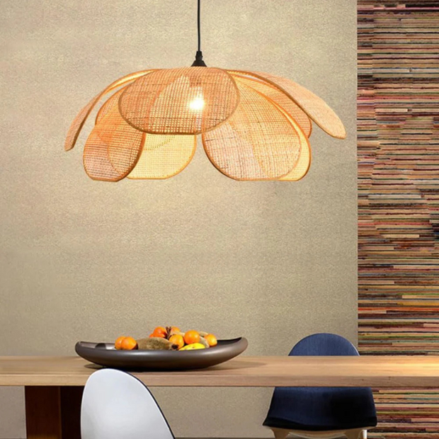 Design Pendelleuchte Rattan für Wohnzimmer Esszimmer Schlafzimmer Modern