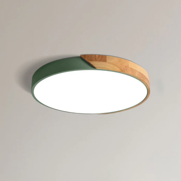 Skandinavische LED Deckenleuchte aus Holz für Wohnzimmer Schlafzimmer Flur