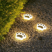 tierfreundliche solar außenlampe PfotenLicht für Garten Weg und Terrasse
