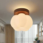 Holz Deckenlampe LED warmweiß Wohnzimmer Schlafzimmer elegant