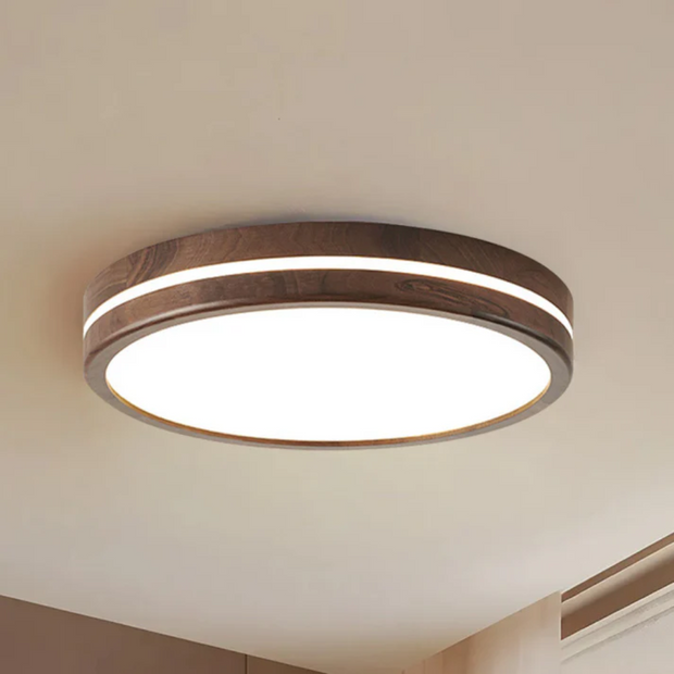 Holz LED Deckenleuchte Wohnzimmer Modern Skandinavisch Holzoptik