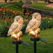 Solar Gartenlampe Eule tierfreundlich LED Außenbeleuchtung wetterfest ohne Strom