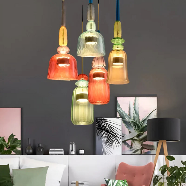 Skandinavische Pendelleuchte bunt für Esszimmer und Wohnzimmer modern