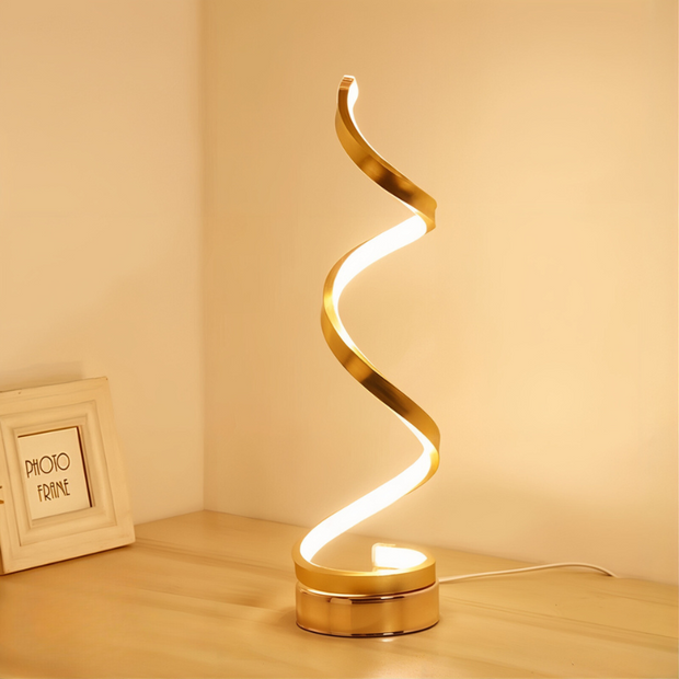 LichtSpirale LED Tischlampe dimmbar modern energiesparend für Wohnzimmer und Büro