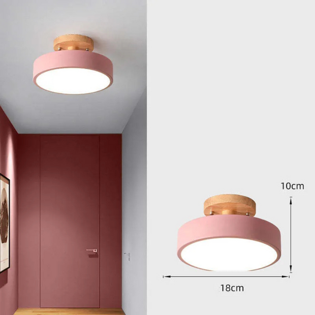 Holz LED Deckenleuchte warmes Licht modernes Design energiesparend
