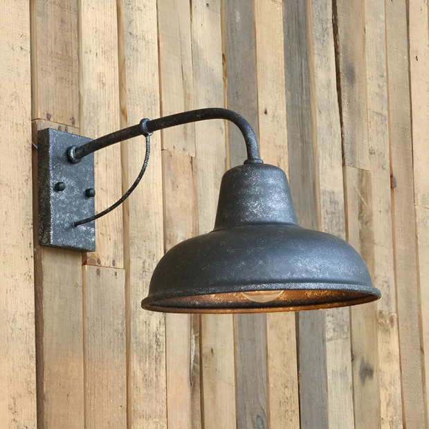 Industrielle Außenwandleuchte schwarz Vintage Look wetterfest Wandlampe Terrasse Garten