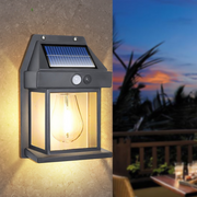 Solar LED Wandlampe außen kabellos wetterfest mit Bewegungsmelder
